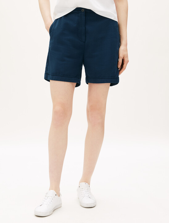 Cotton Blend Chino Shorts