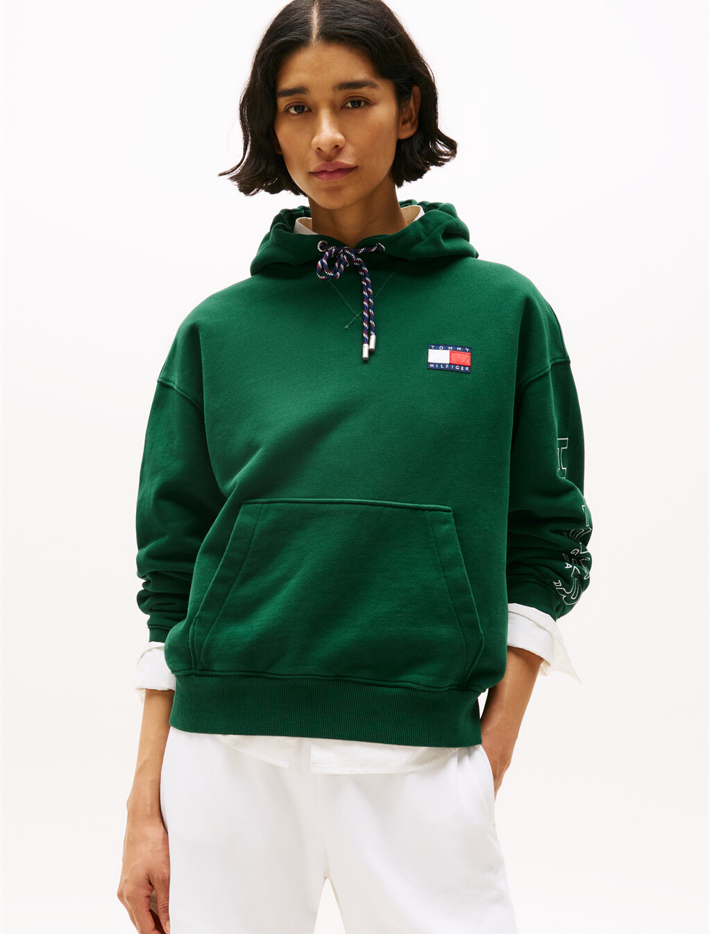 Hilfiger Sailing Relaxed Back Logo Hoody, Ornamental Green, hi-res