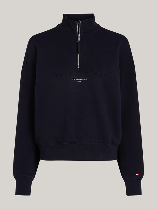 Half-Zip Relaxed Sweatshirt