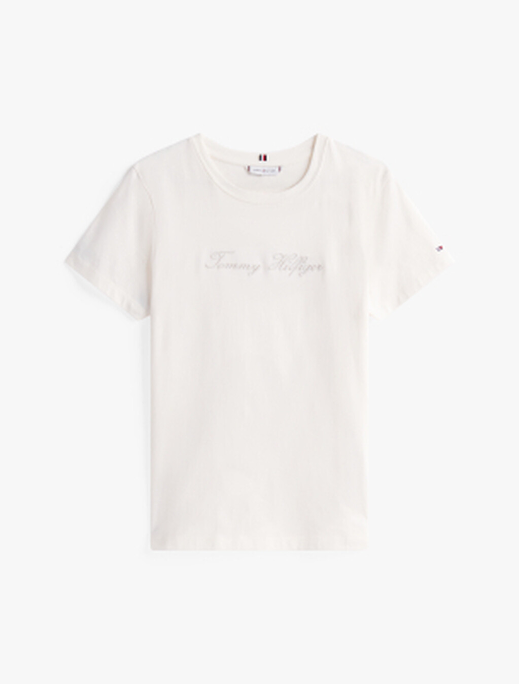 金銀絲手寫風標誌 T 恤, Ivory Silk, hi-res