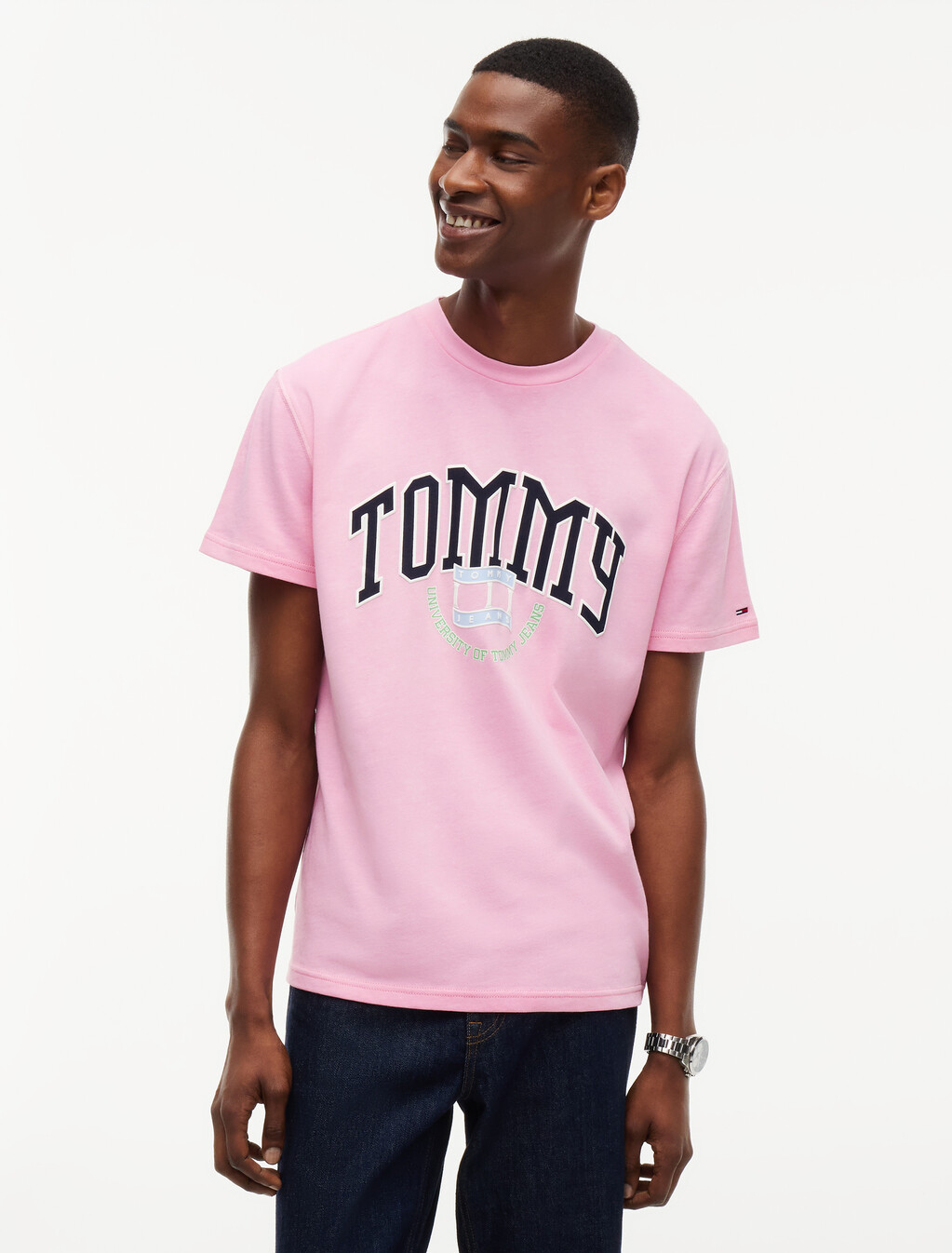 Varsity Logo Jersey T-Shirt, Rose Tea, hi-res