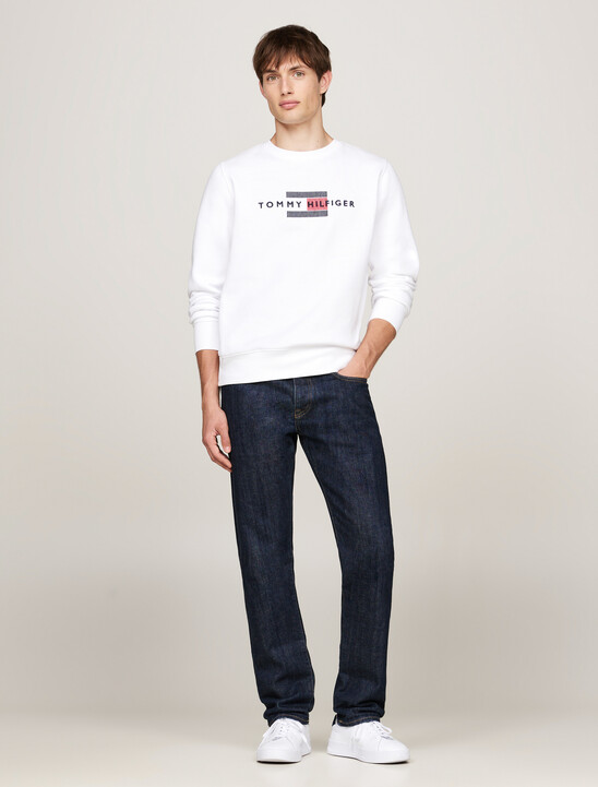 Logo Embroidery Crew Neck Sweatshirt