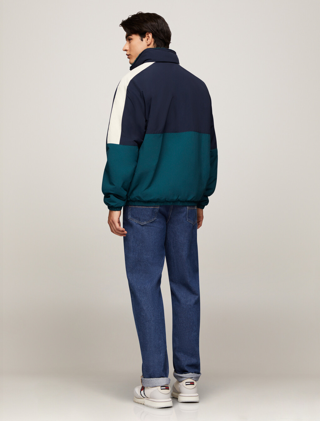 Reversible Teddy Fleece Jacket, Deep Seawater Multi, hi-res