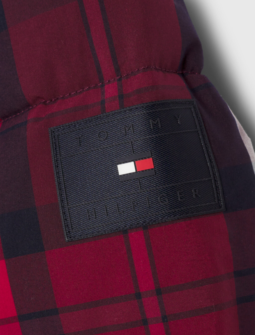 Boys Tommy Tartan Puffer Jacket, Check, hi-res