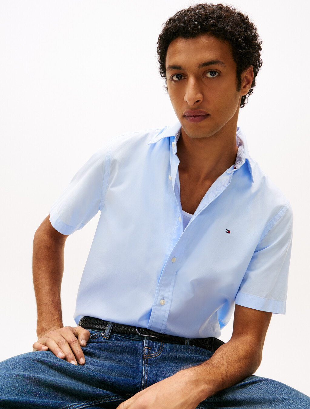 Regular Fit Short Sleeve Shirt, Sweet Blue, hi-res