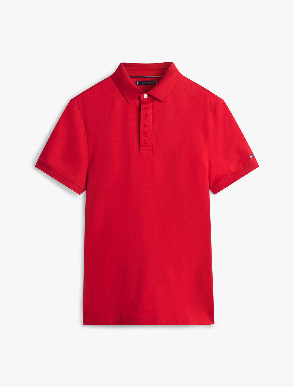 隱藏式鈕襟 Polo 衫, Medium Red, hi-res