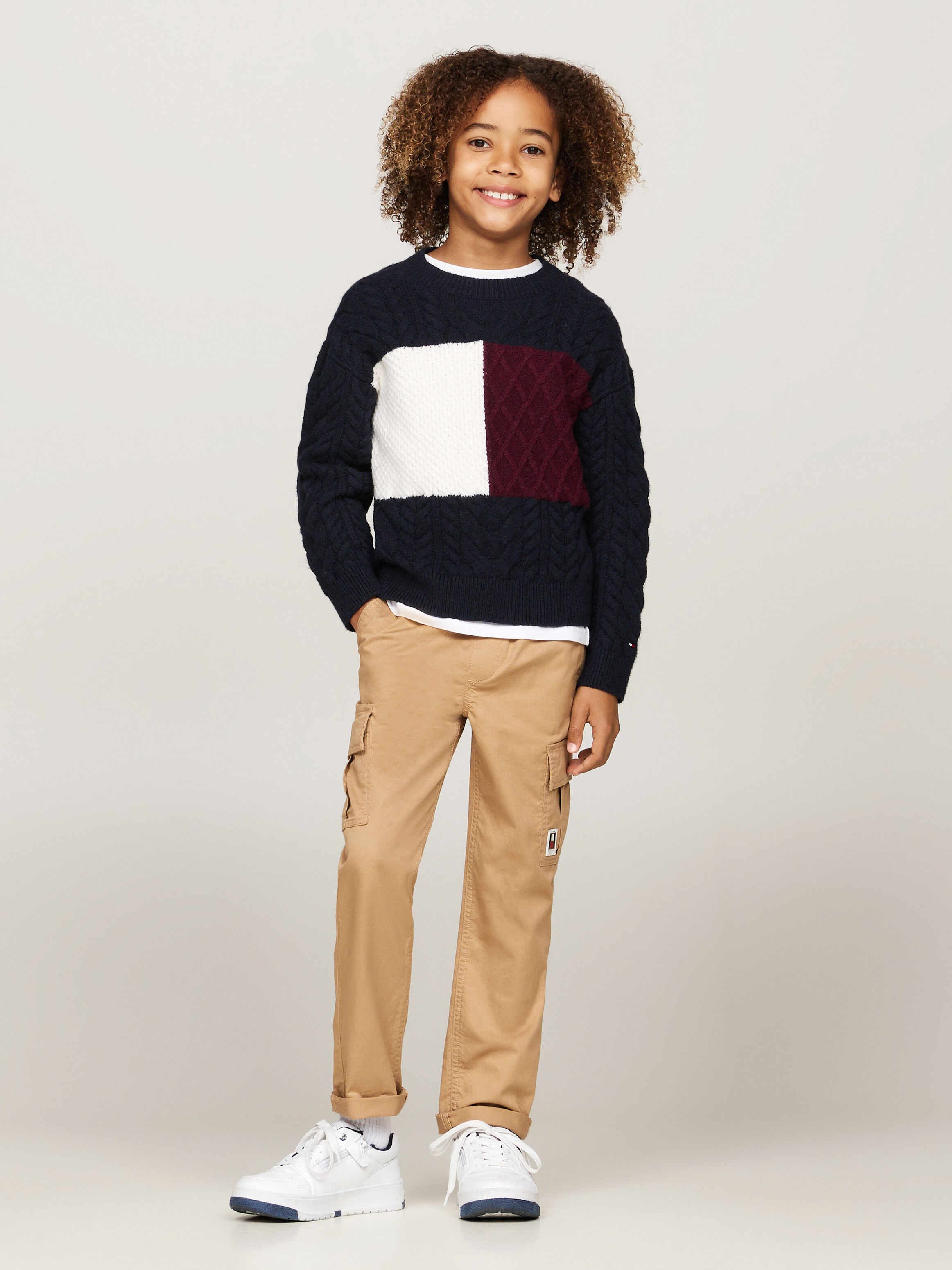 Tommy hilfiger colour block jumper discount