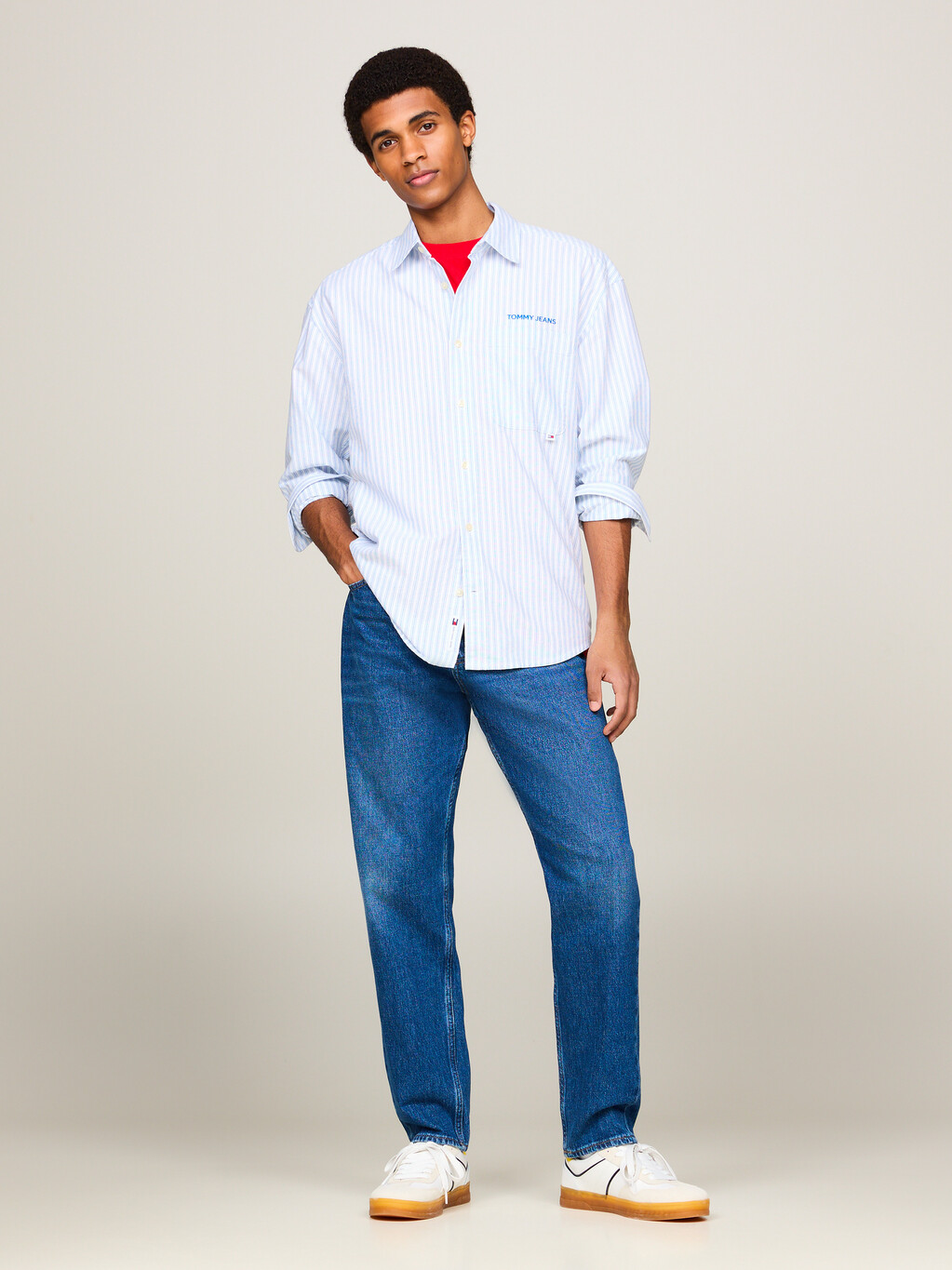 Classic Stripe Regular Fit Shirt, Coastal Cobalt Stripe, hi-res