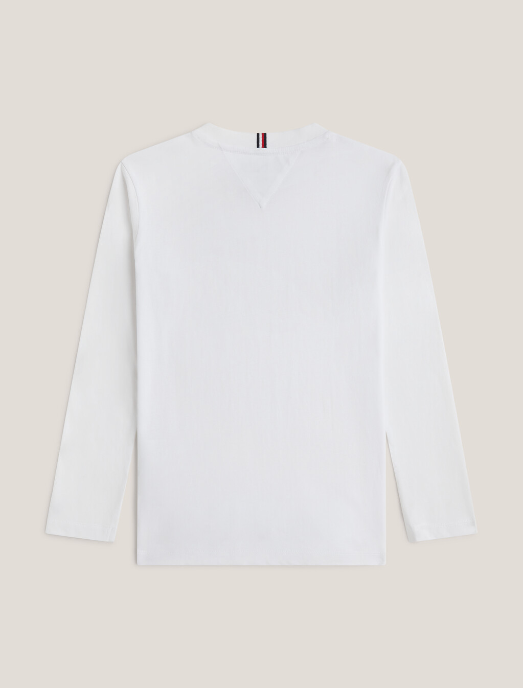 男童裝 Hilfiger Monotype 植絨標誌 T 裇, White, hi-res