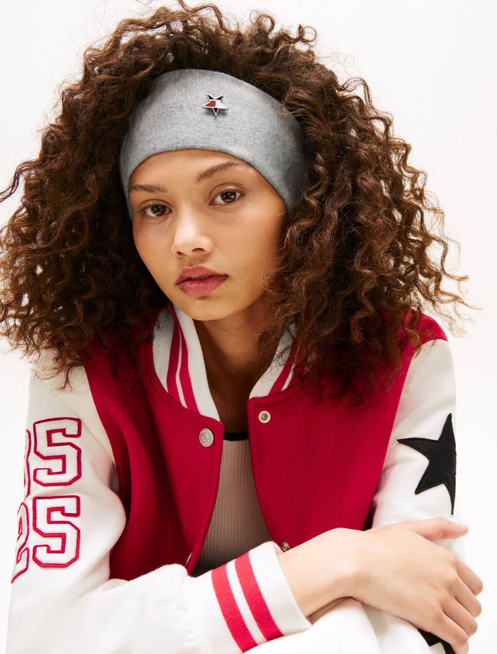 Tommy Girl 星星標誌頭帶, Grey Melange, hi-res