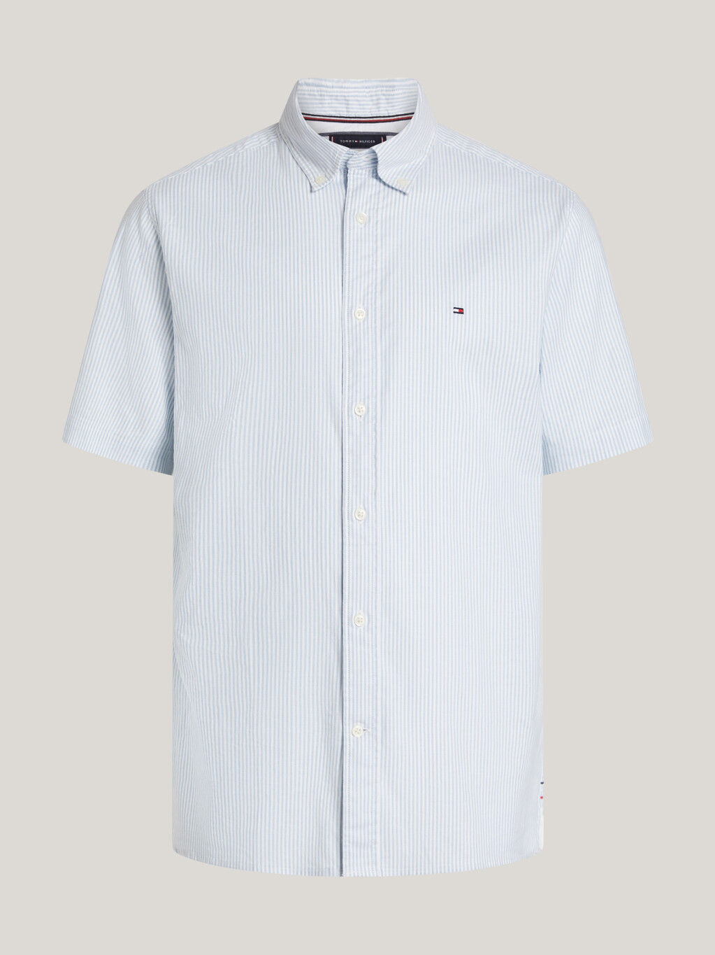 Flag Stripe Short Sleeve Shirt, Cloudy Blue / Optic White, hi-res