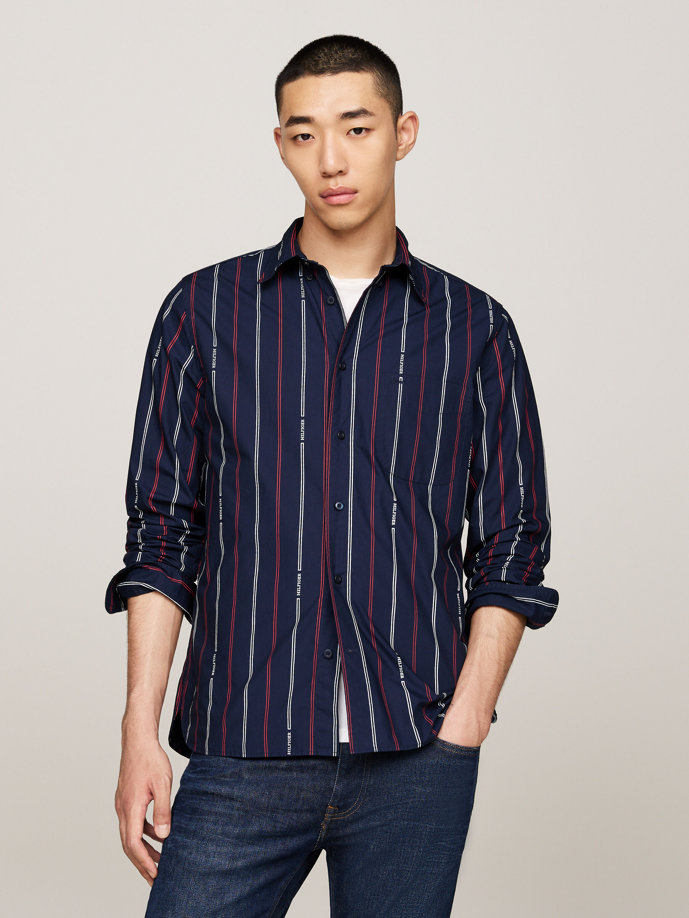 Tommy hilfiger dress shirts men on sale