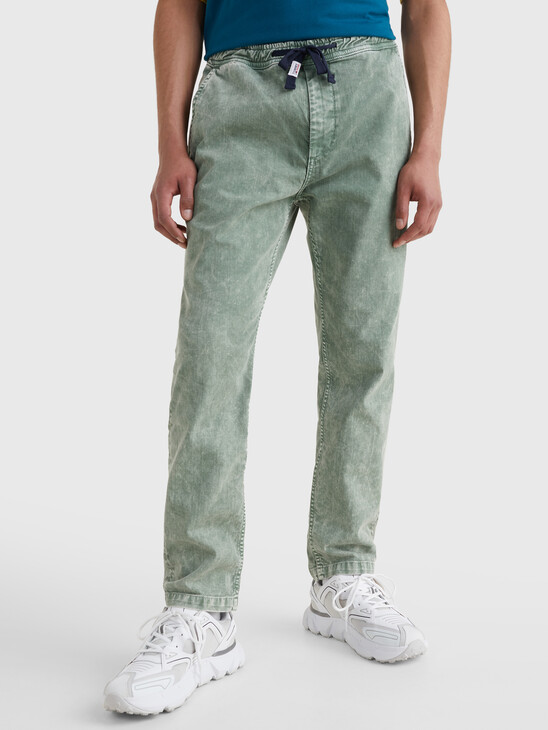 RECYCLED COTTON DAD DENIM TRACKPANTS