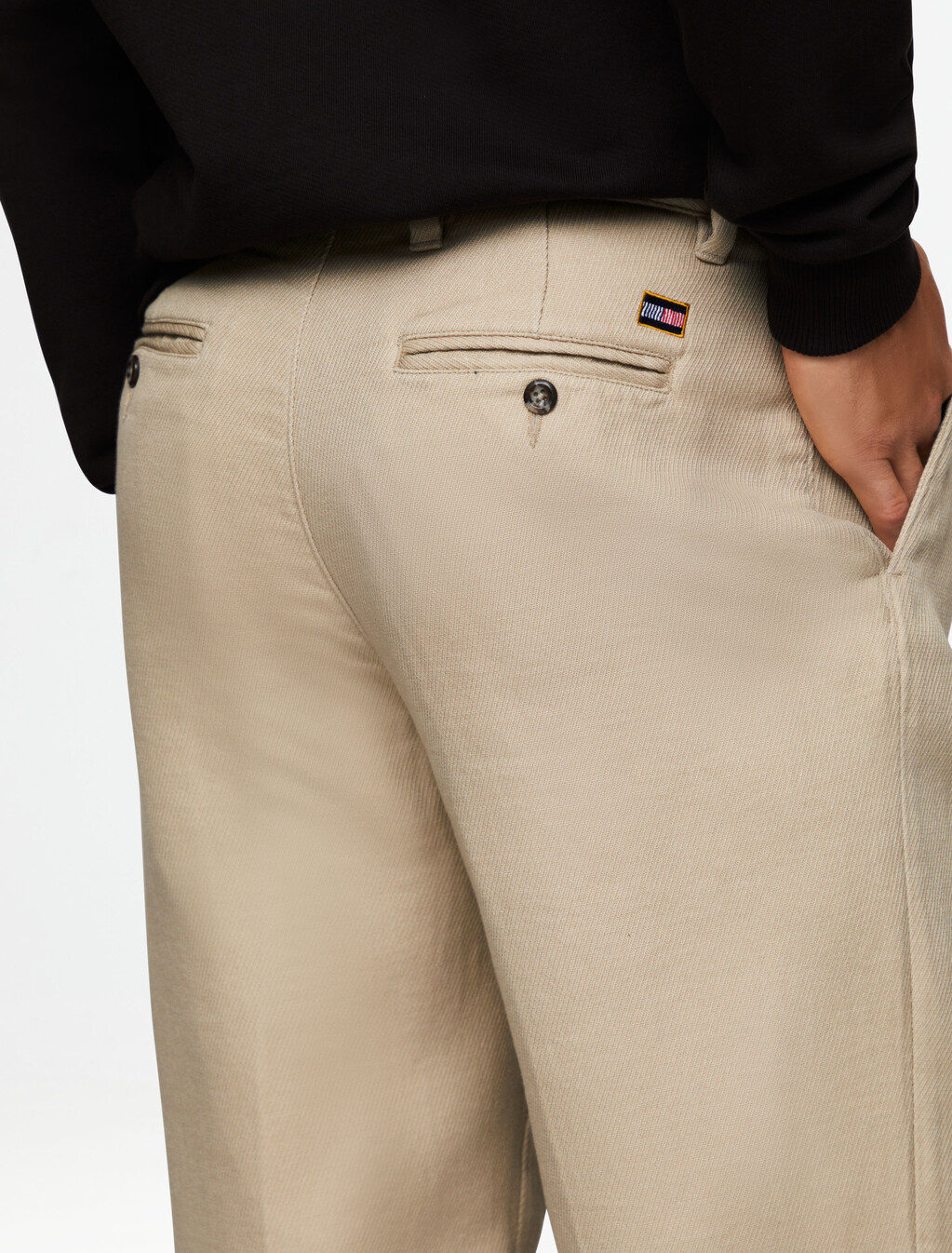 Twill Wide Leg Trousers, Sandalwood, hi-res