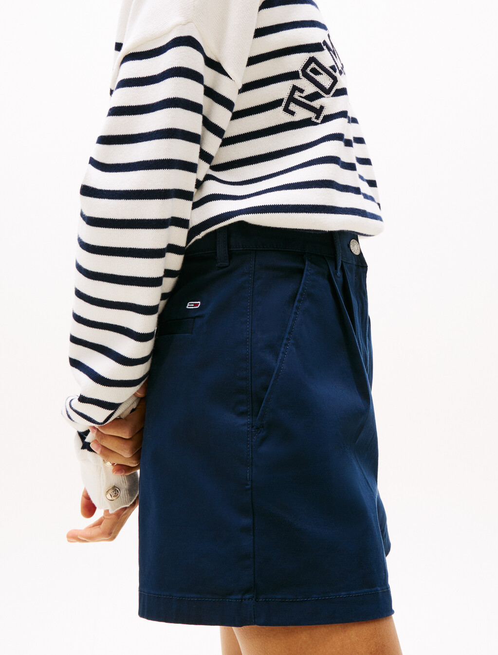 Claire Regular High Rise Denim Shorts, Dark Night Navy, hi-res
