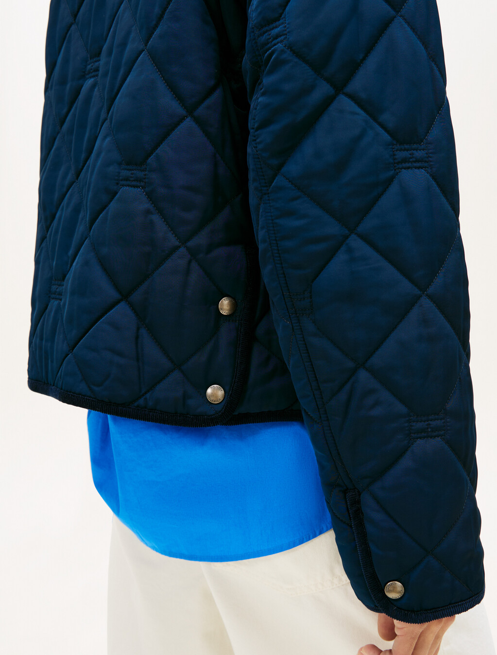Padded Flag Quilted Water Repellent Jacket, Dark Night Navy, hi-res