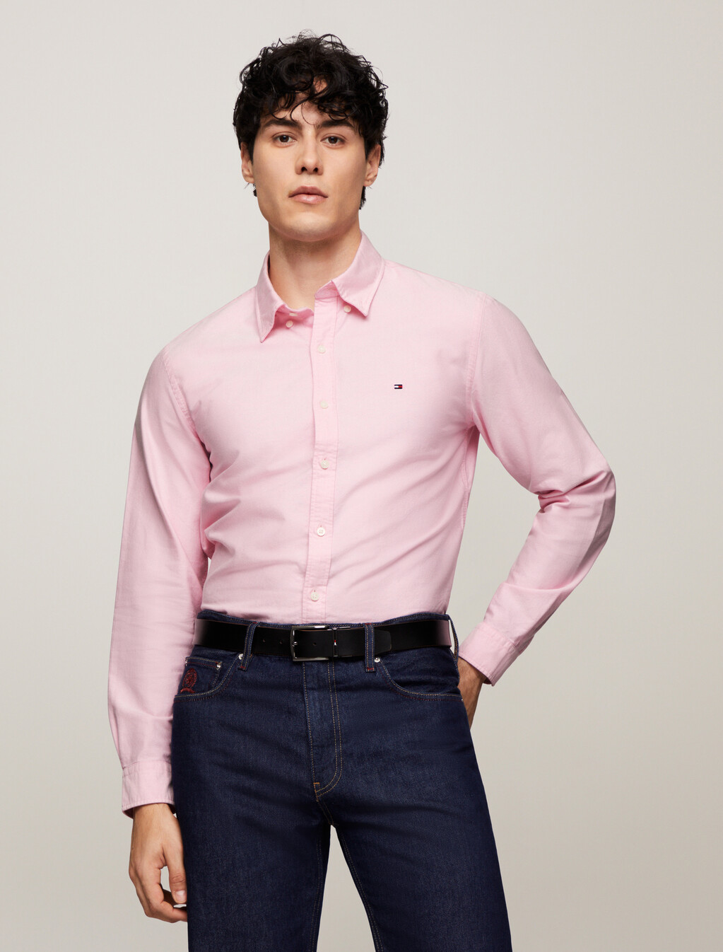 Organic Cotton Oxford Shirt, Classic Pink, hi-res