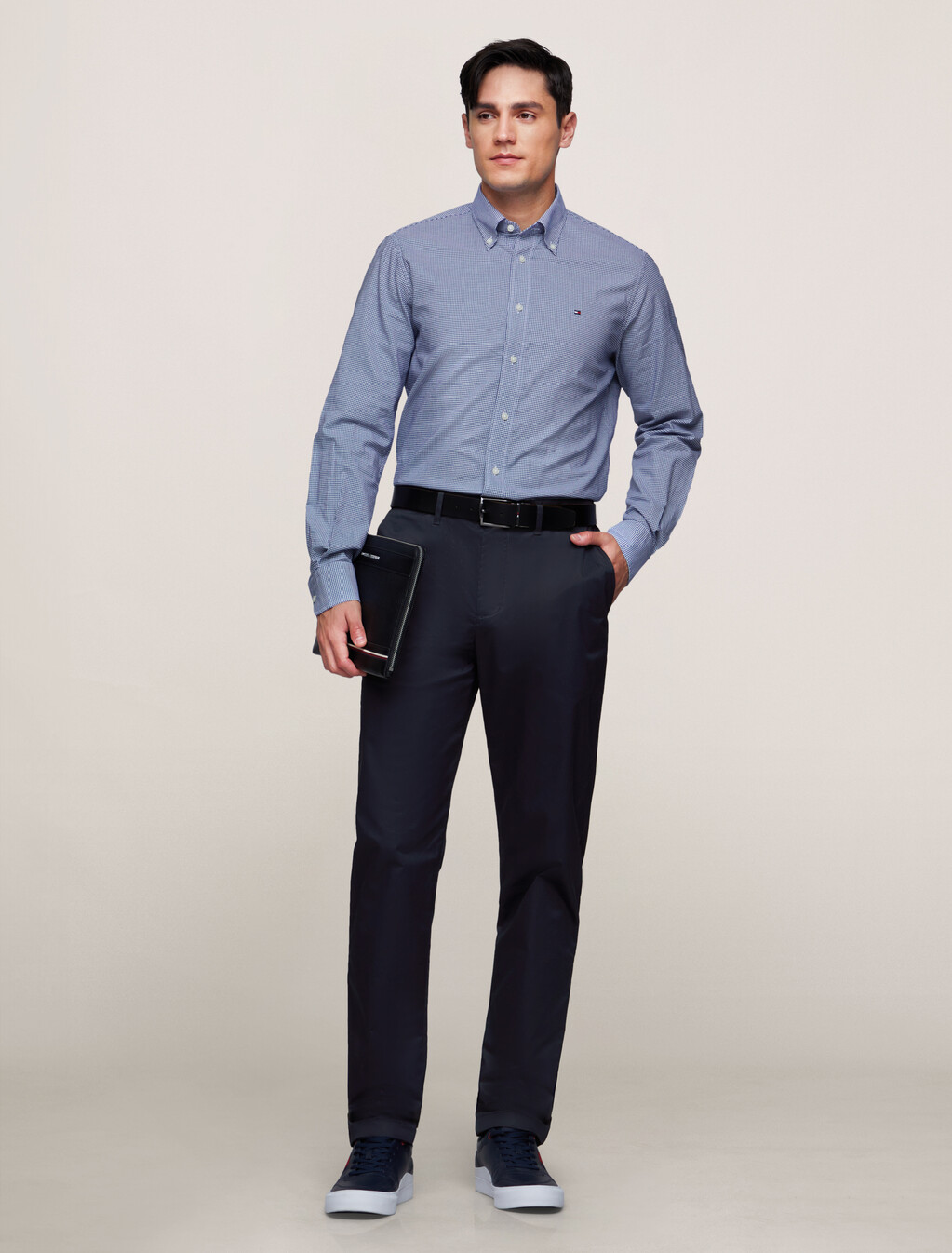 Half Elasticated Harlem Chinos, Desert Sky, hi-res
