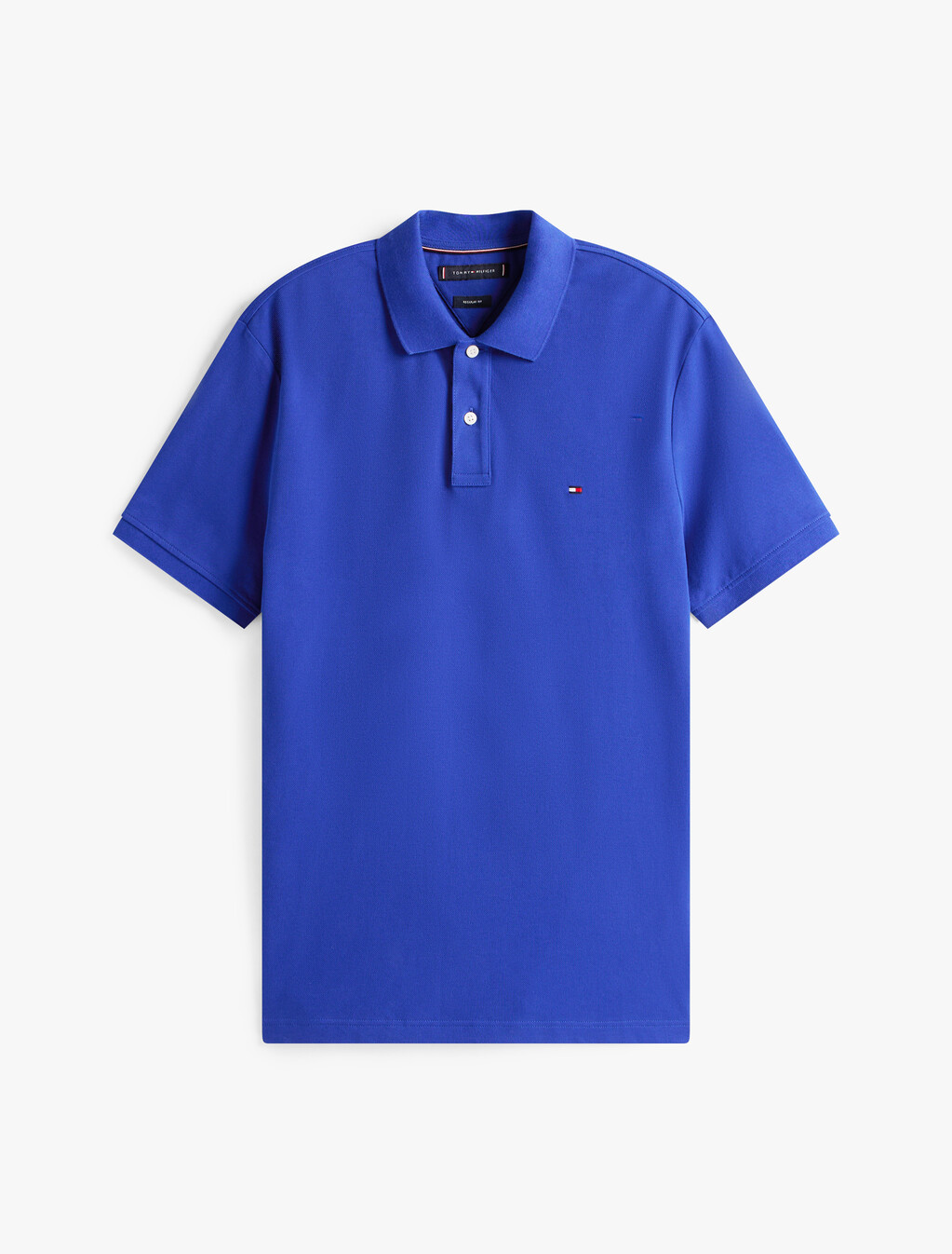 Tartan Placket Regular Polo, Wedge Blue, hi-res
