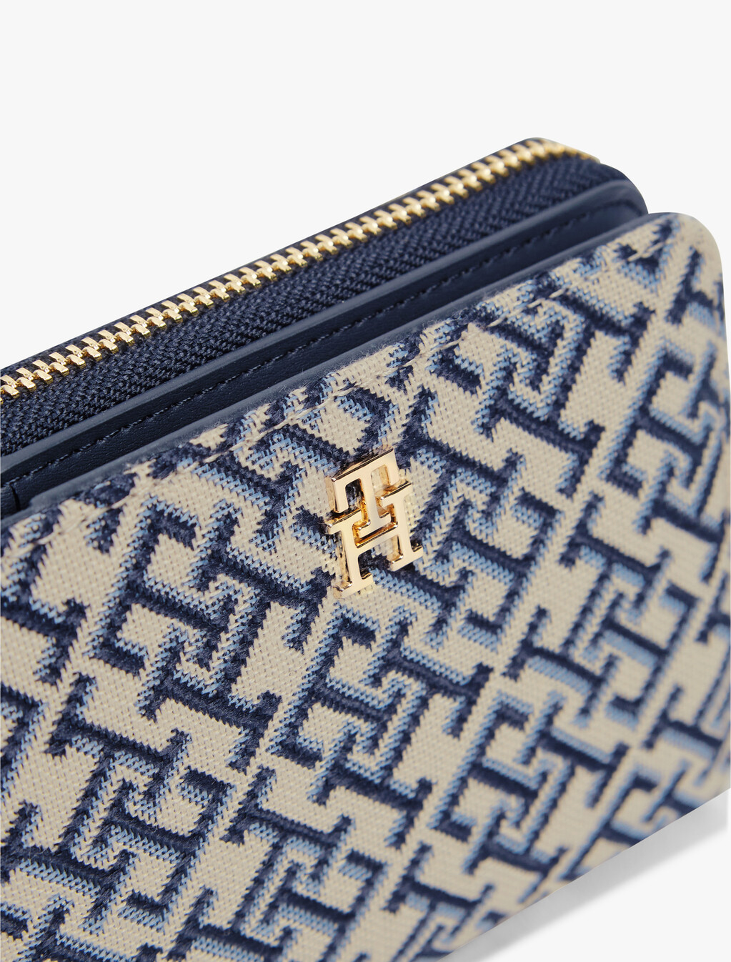 Hilfiger Icon TH Monogram 標誌提花銀包, Blue Mono, hi-res