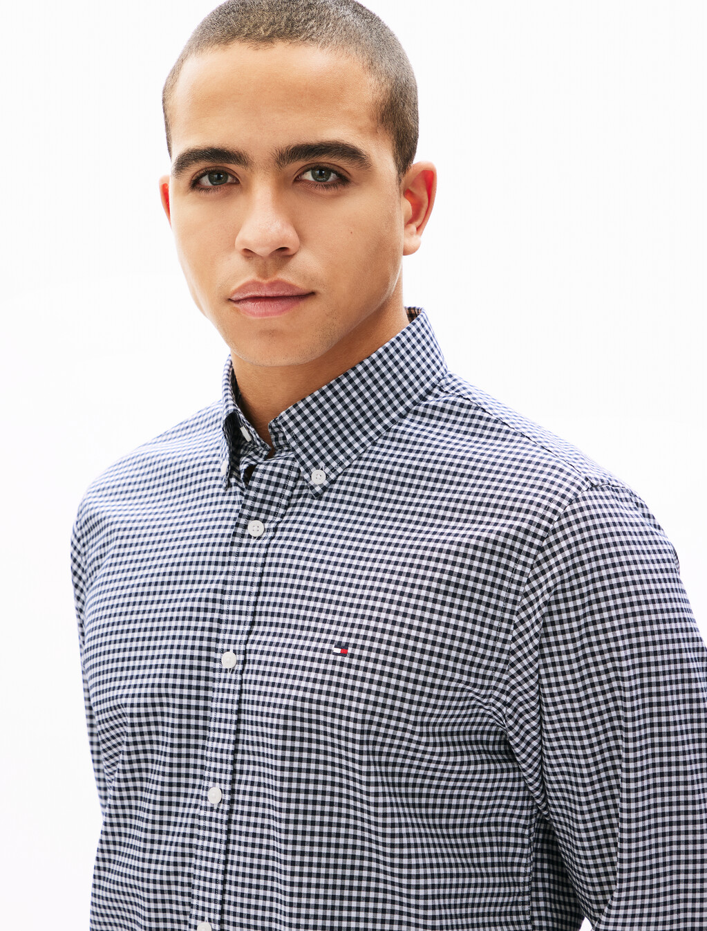 Lightweight Oxford Gingham Shirt, Desert Sky / Optic White, hi-res