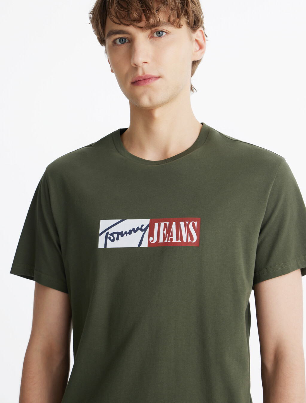 Signature Logo Slim T-Shirt, Fatigue Green, hi-res