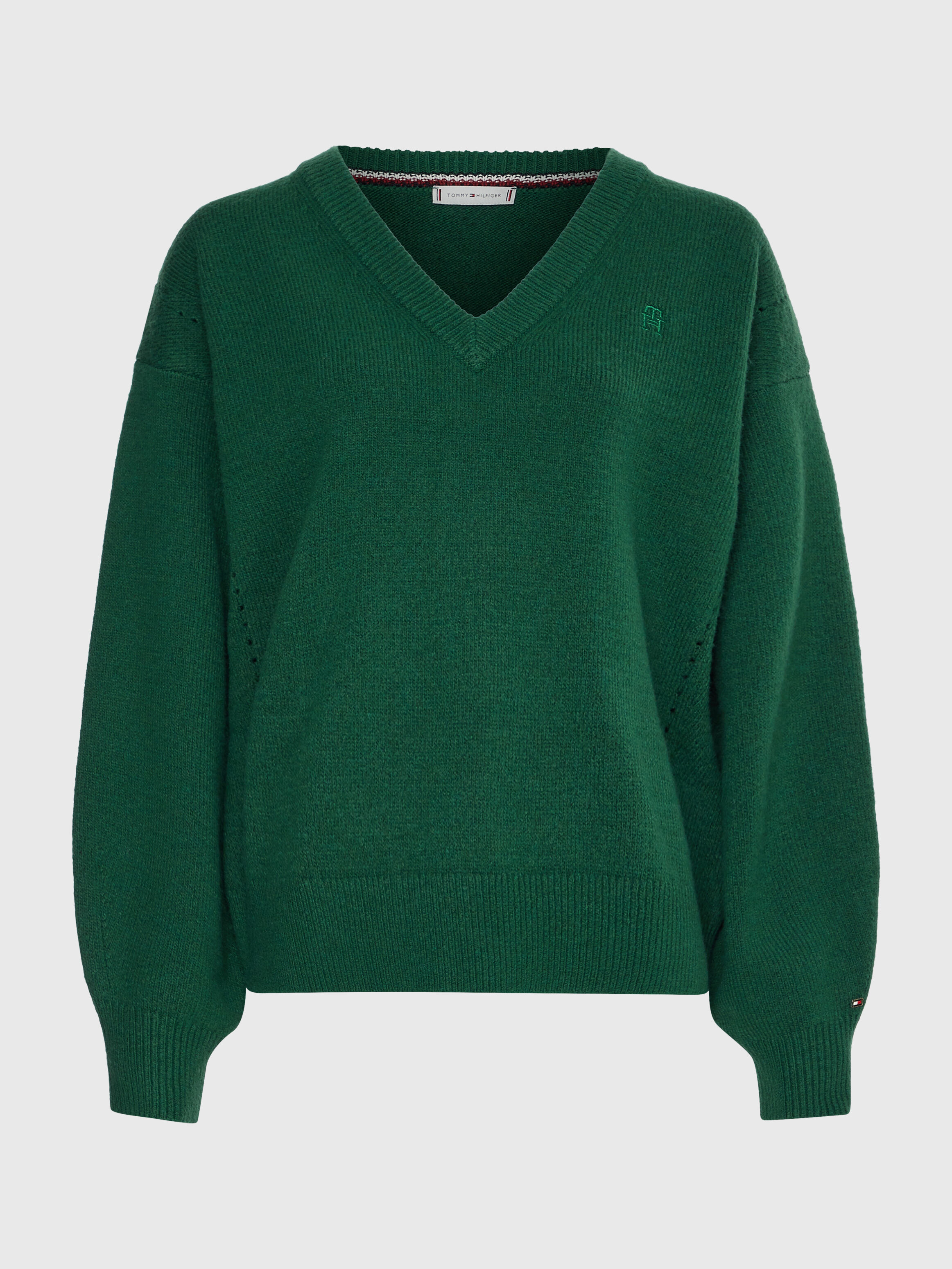 Tommy hilfiger green jumper on sale