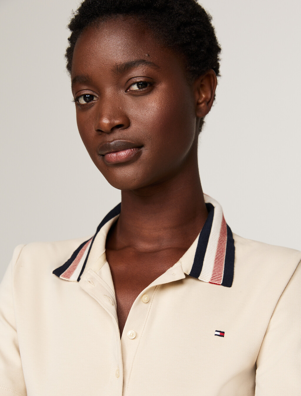 Slim Pique Polo Shirt, Country Ivory, hi-res