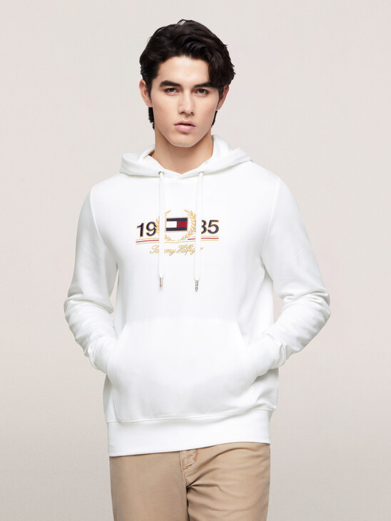 Chest Logo Embroidery Drawstring Hoody
