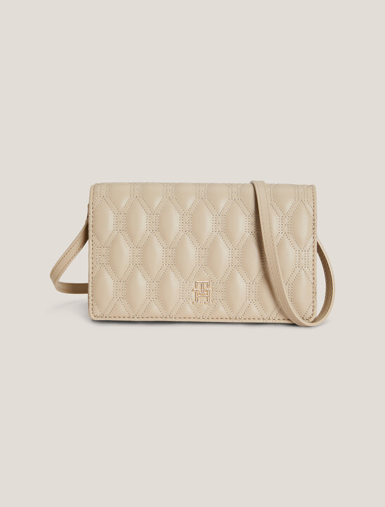 TH Monogram Diamond Quilted Crossover Bag