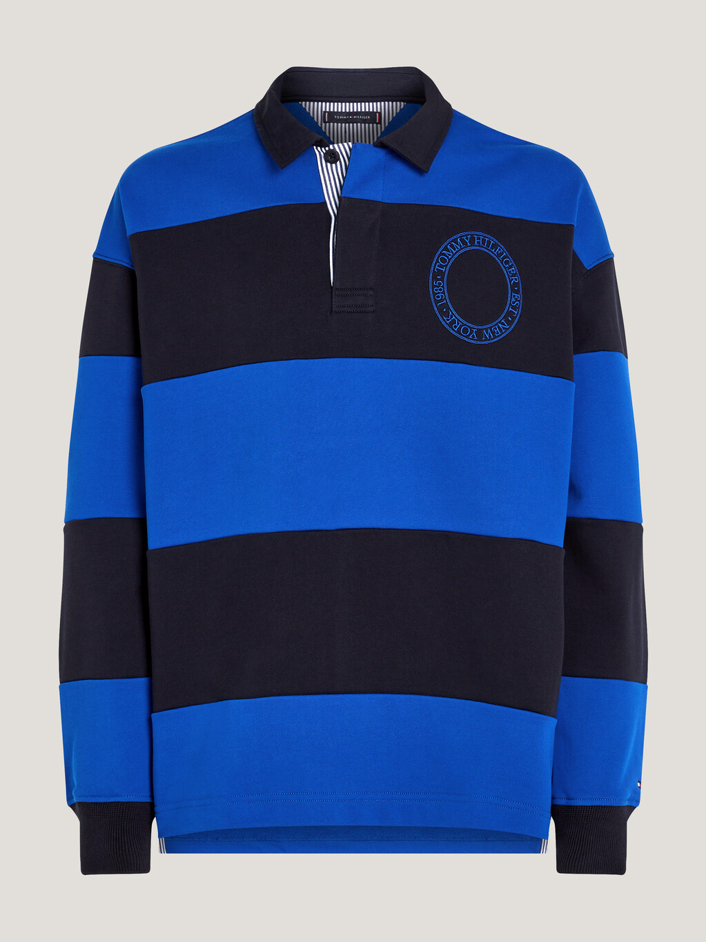 Stripe Logo Archive Rugby Polo Shirt, Ultra Blue / Desert Sky, hi-res