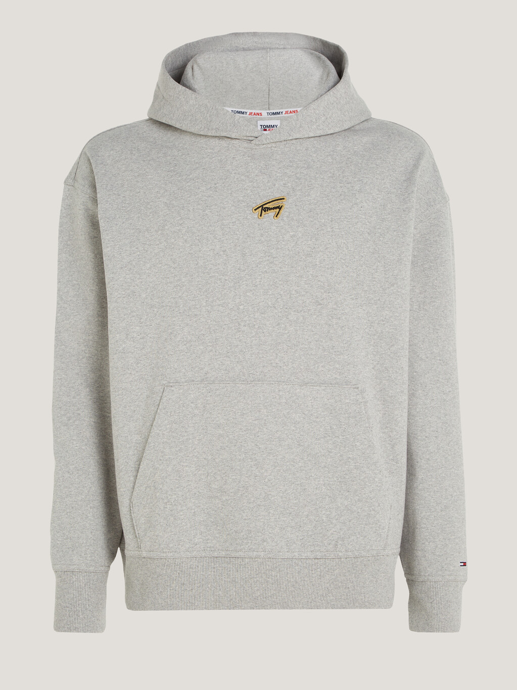 Signature Logo Relaxed Fit Hoody, Silver Grey Htr, hi-res