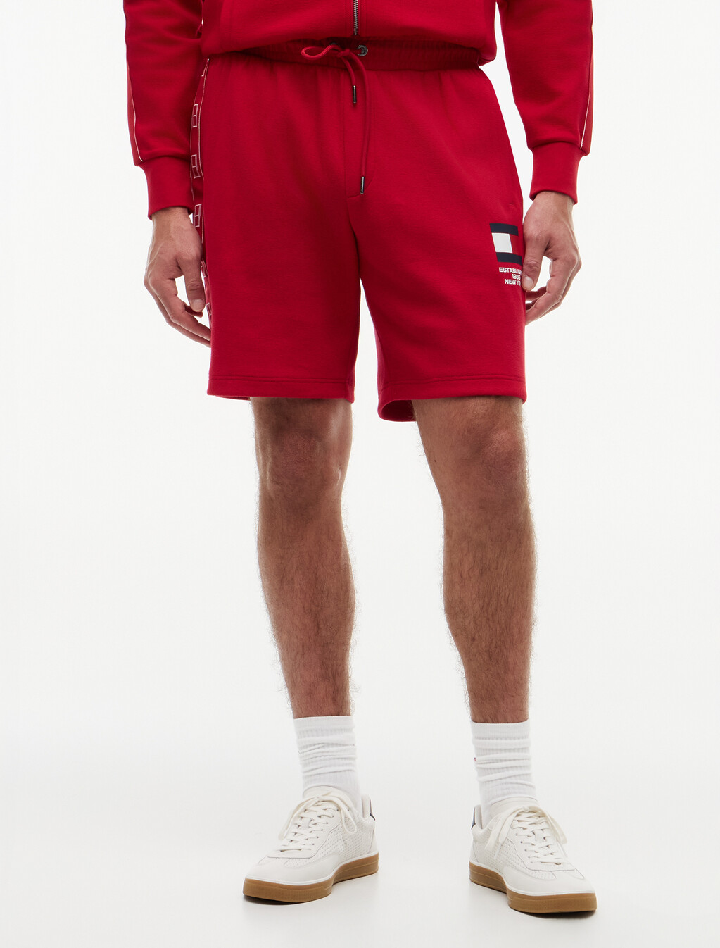 Pique Interlock Sweat Shorts, Medium Red, hi-res
