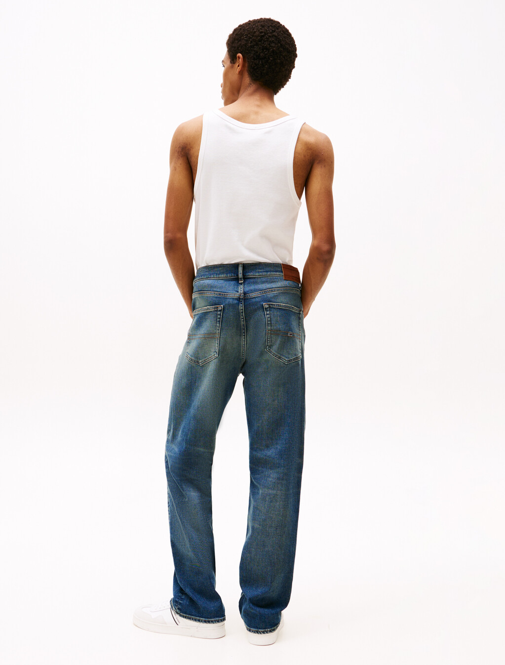 Otis Faded Straight Leg Jeans, Denim Dark, hi-res