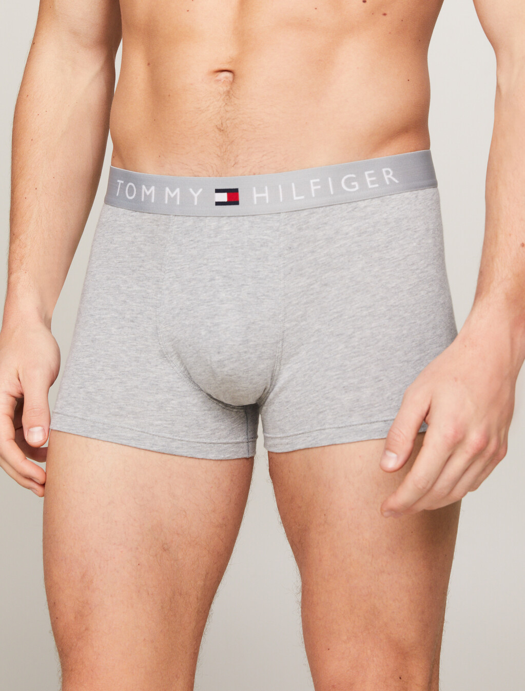 3-Pack TH Original Logo Trunks, Grey Htr/White/Desert Sky, hi-res
