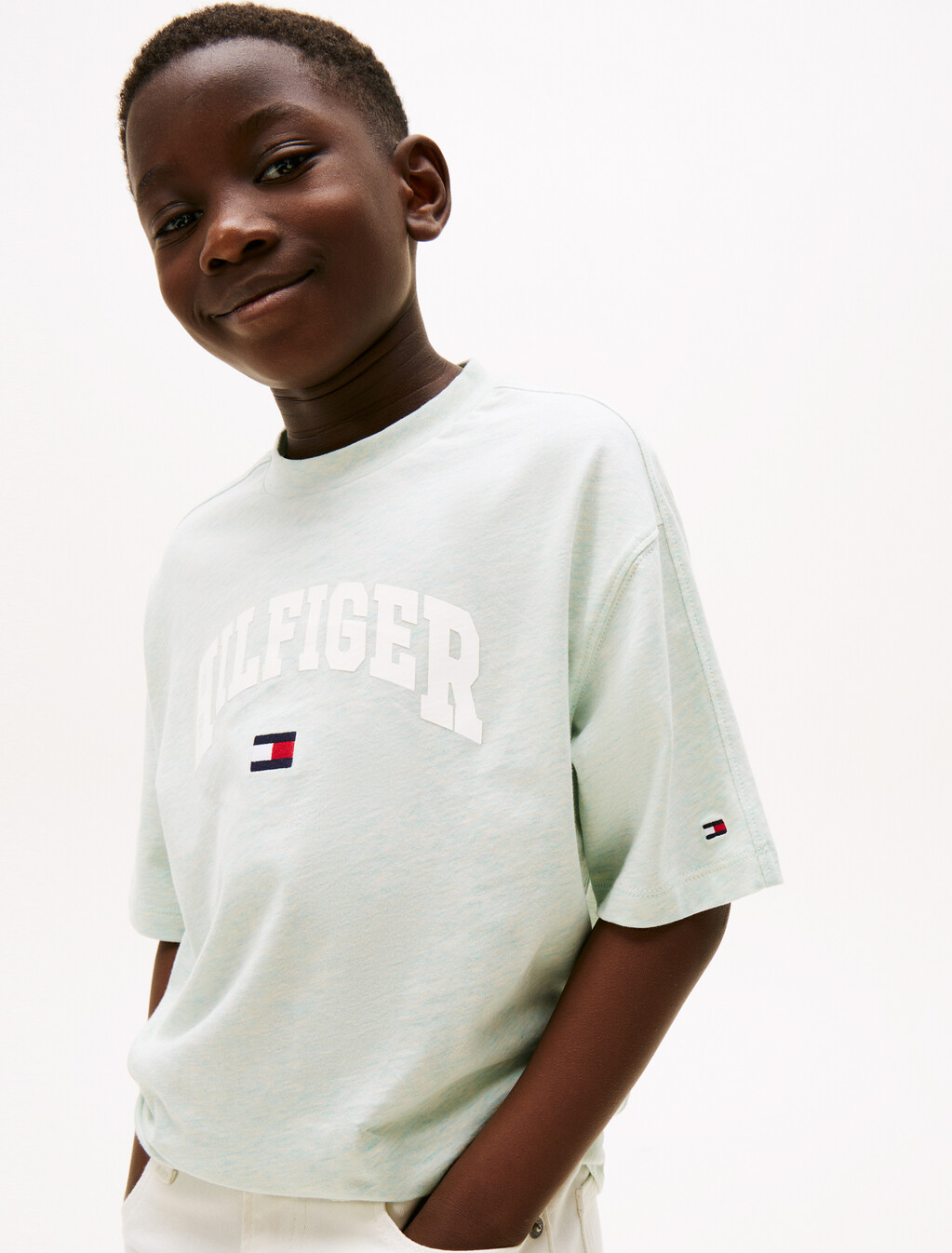 Varsity Logo T-Shirt, Dew Green Heather, hi-res