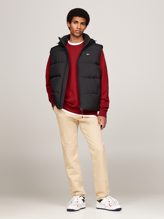 Down Hooded Zip-Thru Vest