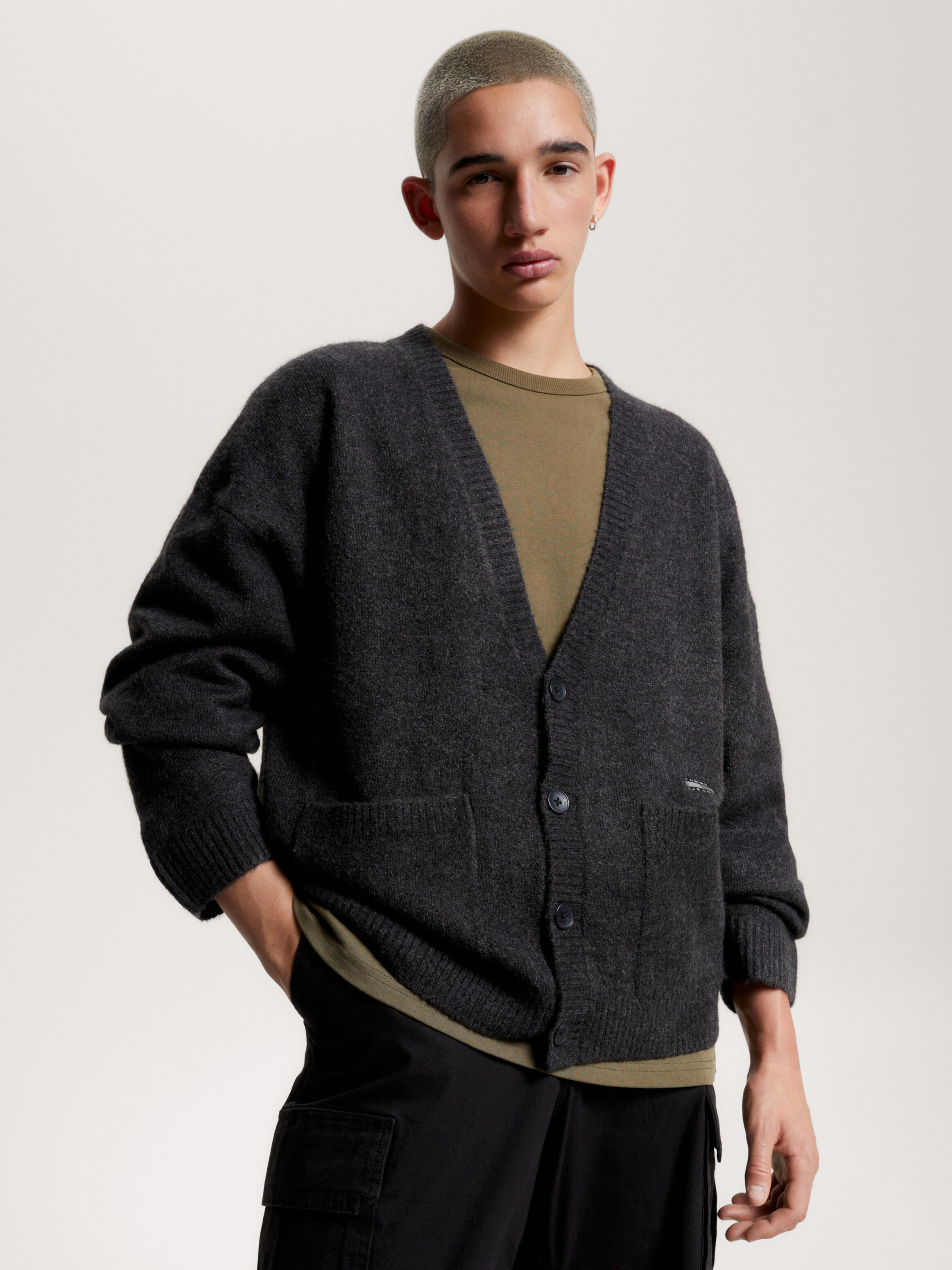Boxy black hotsell cardigan