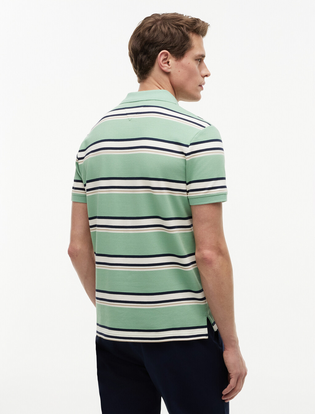 Regular Fit Pique Stripe Polo Shirt, Cut Grass / Multi, hi-res