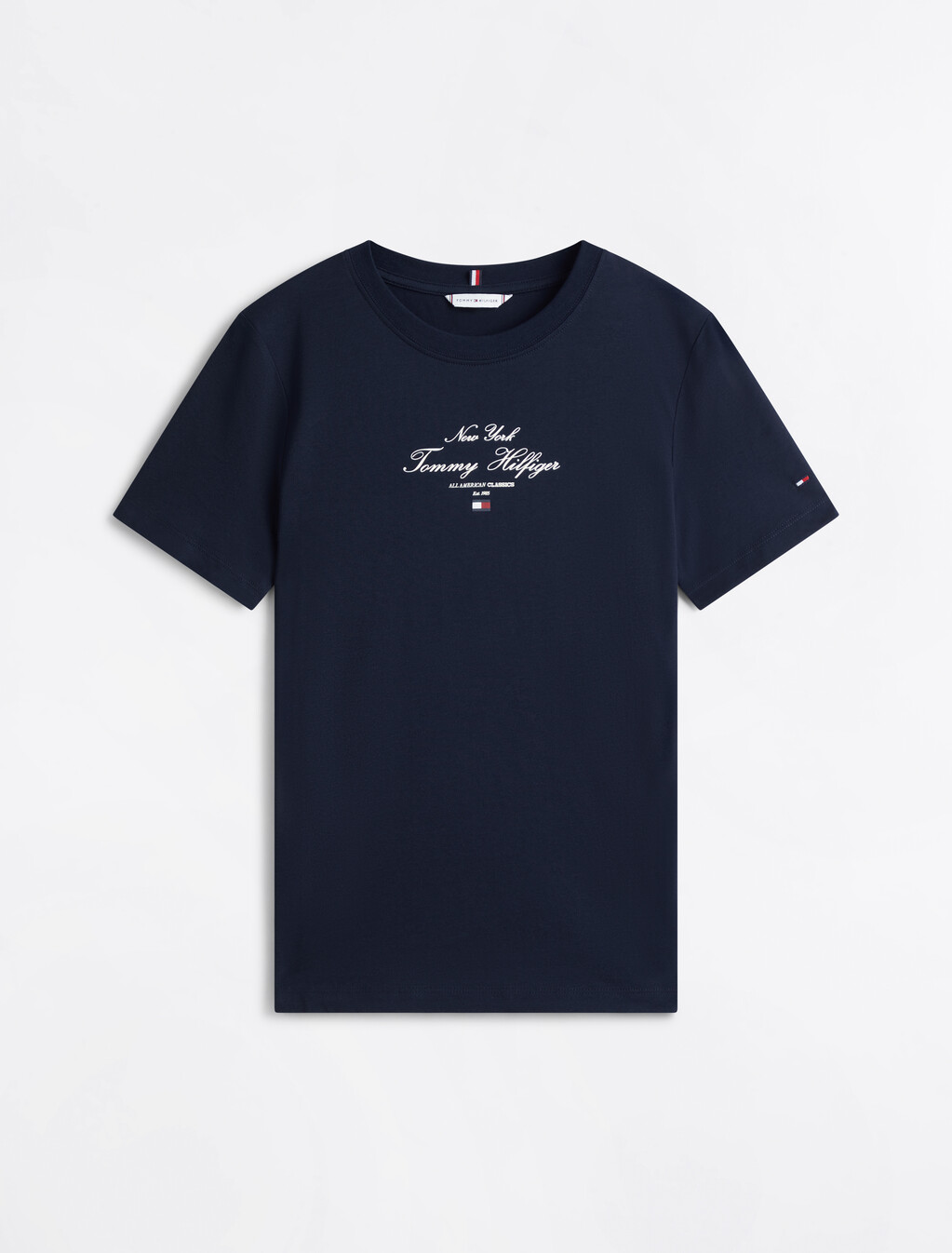 Script Logo T-Shirt, Dark Night Navy, hi-res