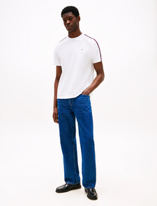 Global Stripe Sleeves T-Shirt, White, hi-res
