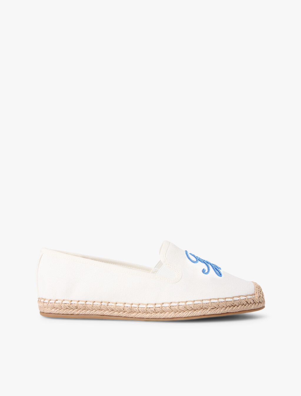 Logo Embroidery Canvas Espadrilles, Ecru, hi-res