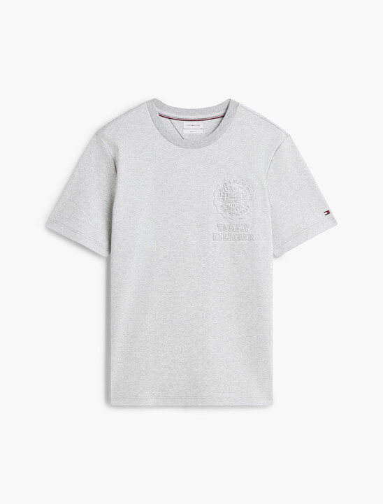 Embossed Logo Interlock Knit T-Shirt
