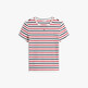 White / Red / Navy Stripe