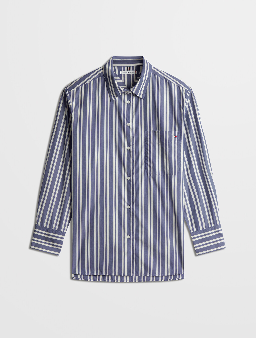 Asia Fit Essential Poplin Shirt, Marine Stp, hi-res