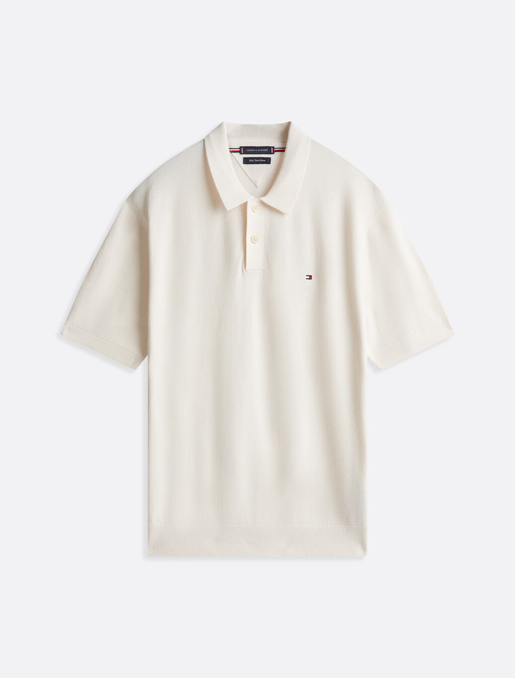Rice Corn Short Sleeve Polo, Ivory Petal, hi-res