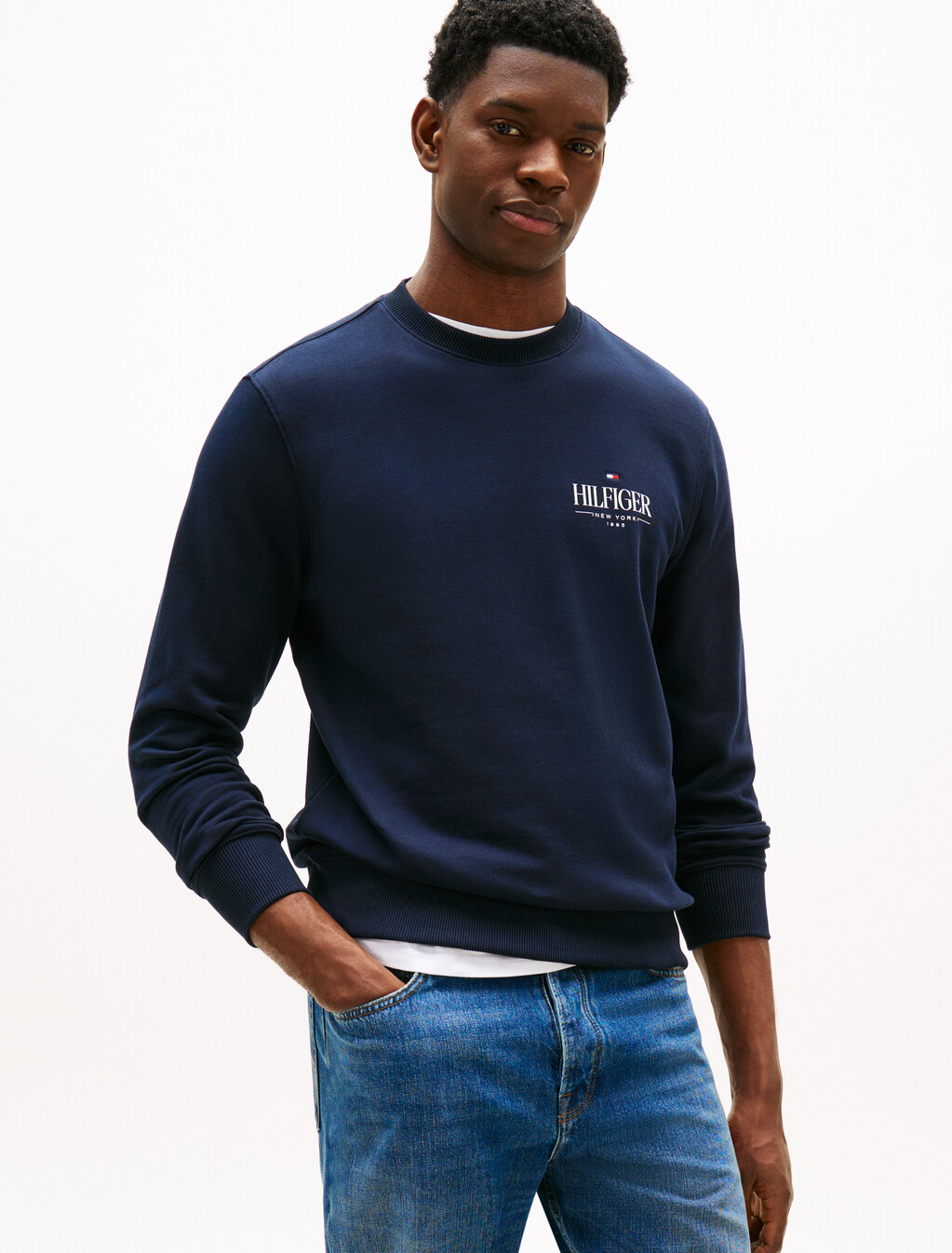 Hilfiger Logo Sweatshirt, Desert Sky, hi-res