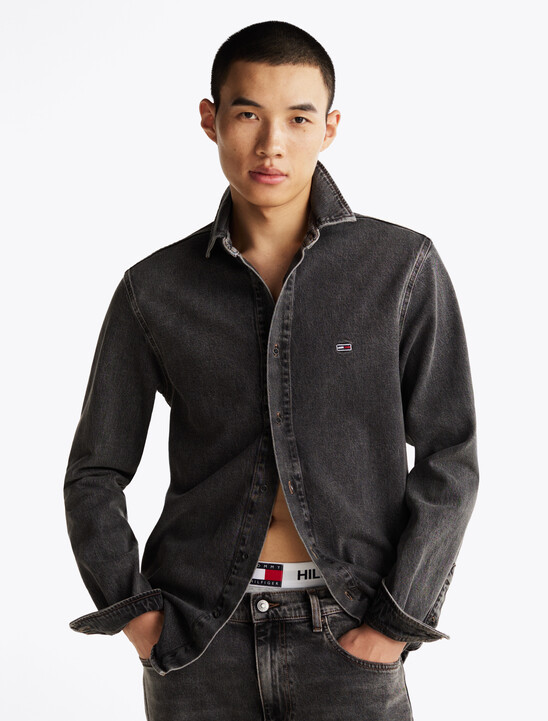 Regular Fit Faded Denim Overshirt
