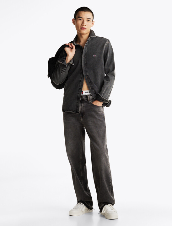 Regular Fit Faded Denim Overshirt