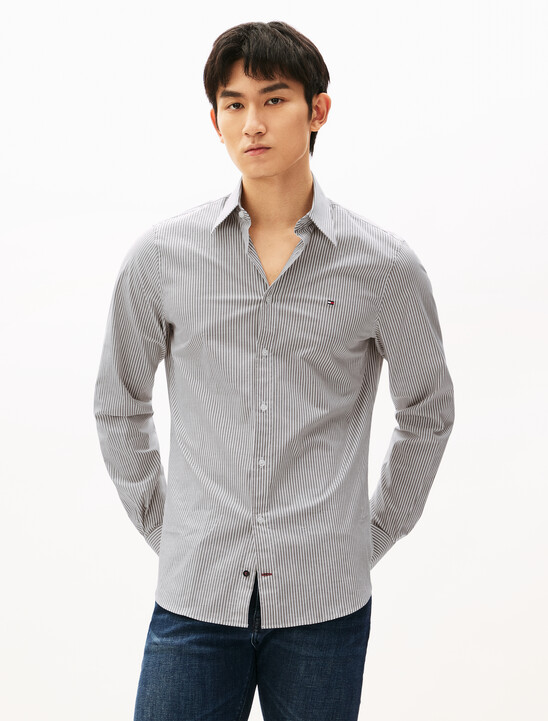 Stretch Poplin Stripe Shirt